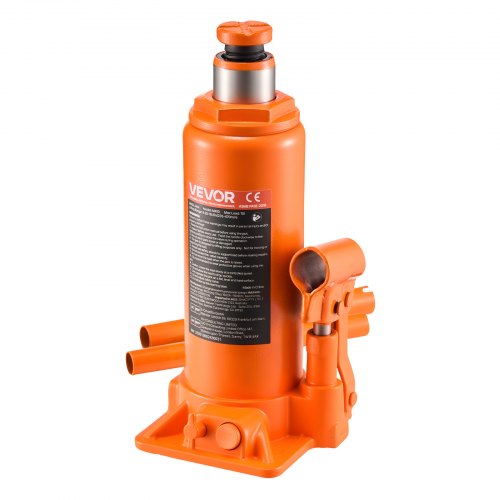 Hydraulic Bottle Jack, 10 Ton (22046 lbs) Capacity, 9.3-18.5 Inch Lifting Range, Heavy Duty Welded Bottle Jack for Car, SUV, Pickup, Auto Repair, House Lift and Agricultural Equipment, Orange