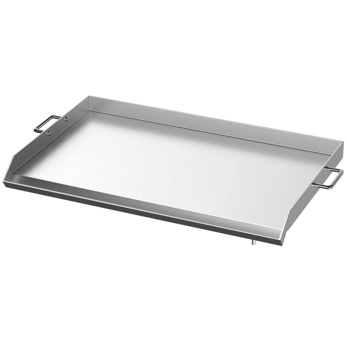 VEVOR Stainless Steel Griddle,32 X 17 Universal Flat Top Rectangular Plate , BBQ Charcoal/Gas Grill with 2 Handles and Grease Groove with Hole£¬Grills for Camping, Tailgating and Parties .