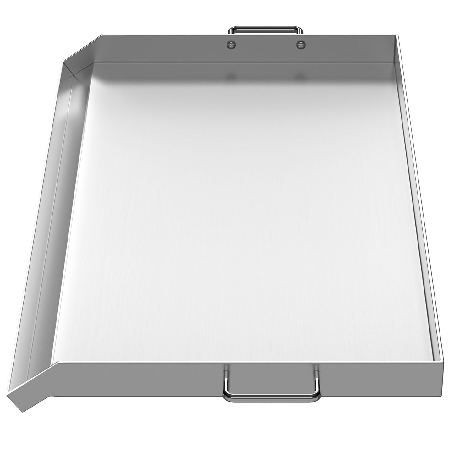VEVOR Stainless Steel Griddle,32 X 17 Universal Flat Top Rectangular Plate , BBQ Charcoal/Gas Grill with 2 Handles and Grease Groove with Hole£¬Grills for Camping, Tailgating and Parties .