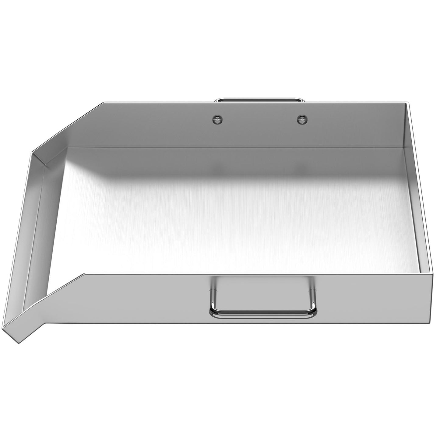 VEVOR Stainless Steel Griddle,18 X 16 Universal Flat Top Rectangular Plate, BBQ Charcoal/Gas Grill with 2 Handles and Grease Groove with Hole£¬Grills for Camping, Tailgating and Parties