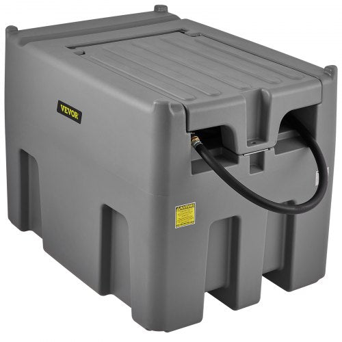 Portable Diesel Tank, 116 Gallon Capacity & 10 GPM Flow Rate, Diesel Fuel Tank with 12V Electric Transfer Pump and 13.1ft Rubber Hose, PE Diesel Transfer Tank for Easy Fuel Transportation, Gray