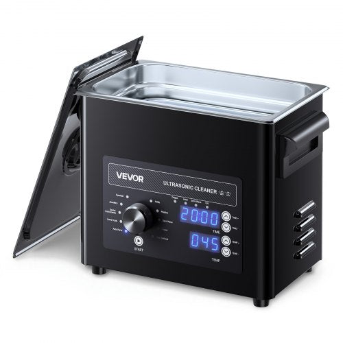 3L Ultrasonic Cleaner, Professional Ultrasonic Cleaner Machine with Knob Control, Stainless Steel Cleaning Machine with Basket and Cleaning Ball, for Watches, Razors, Jewelry, Coins and More