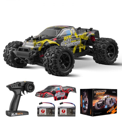 Remote Control Car, 1:18 Scale RC Car for Kids, All Terrain 4WD Off-Road Truck with 45¡ã Wheelie & Adjustable Speed, 45 km/h High-Speed Hobby RC Racing Car Toy, Ideal Gift for 8+ Year Kids, IPX4