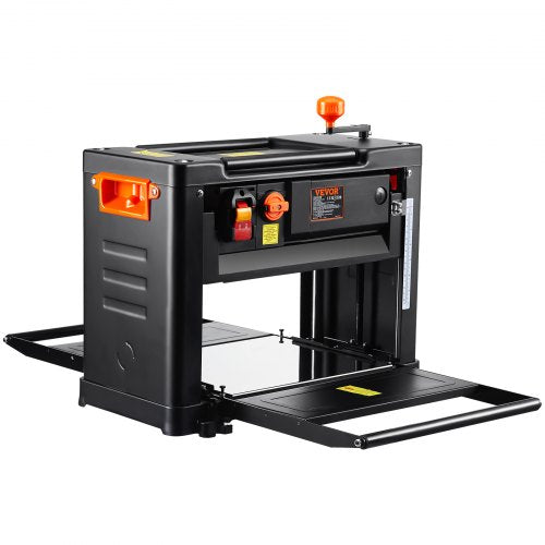 Benchtop Thickness Planer, Dual Speed, 13' Wide Table, Equipped with Three Blades, 15-Amp 2000W Motor, Includes 12' Extended Input Table, Designed for Quiet Operation on Various Wood Types