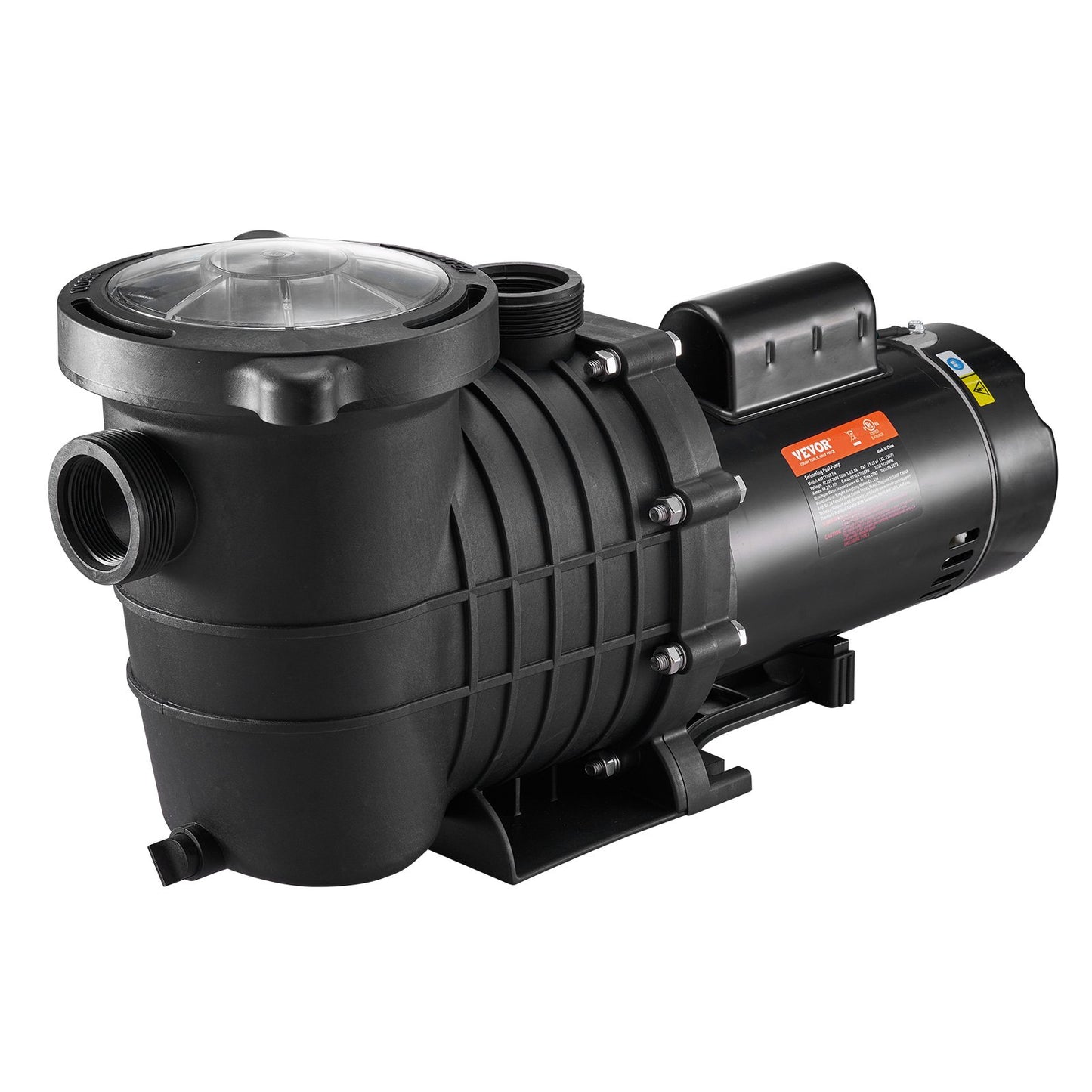 VEVOR Pool Pump 1.5HP 230V, Variable Dual Speed Pumps 1100W for Above Ground Pool, Strainer Filter Basket, 5400 GPH Max. Flow, Energy Saving Swimming Pool Pump