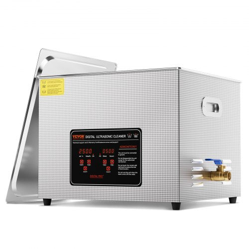 Ultrasonic Cleaner, 15L Professional 360W Cleaning Machine with Timer & Heater, 40kHz Digital Ultrasonic Cleaner with Basket for Watch Glasses Jewelry Retainer Industrial Parts Tools