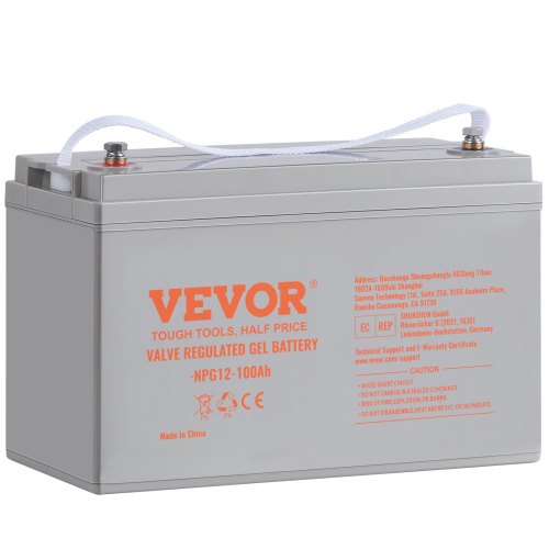 VEVOR Deep Cycle Battery, 12V 100 AH, AGM Marine Rechargeable Battery, High Self-Discharge Rate 800A Current, for RV Solar Marine Off-Grid Applications UPS Backup Power System