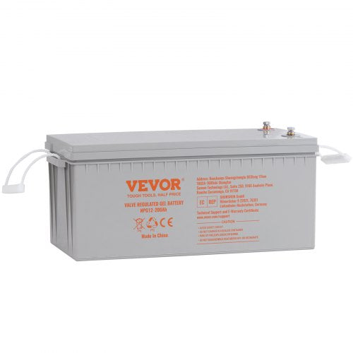 Rechargeable AGM Marine Battery, 12V 200 AH, Designed for RV Solar Marine Off-Grid Use, UPS Backup, with a Self-Discharge Rate, 1400A Current