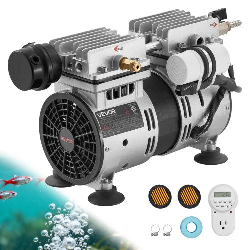 Pond Aerator,5.2CFM 3/4 HP Air Compressor, Lake Aerator for Ponds up to 3 Acres, Overheat Protection & Anti-Backflow Valve, 550W Powerful Motor, Pond Aeration Pump for Water Oxygen Circulation