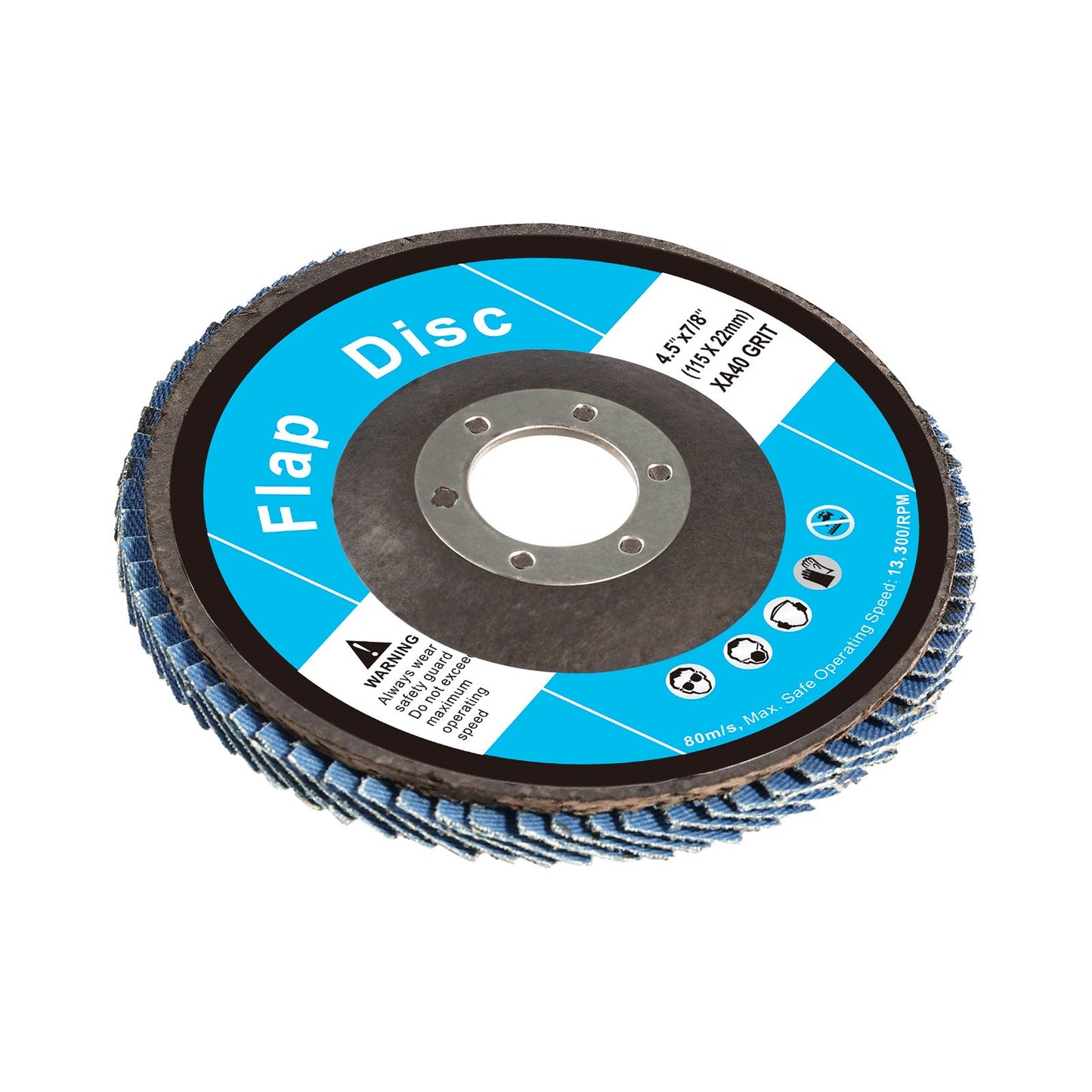 VEVOR Flap Discs 4-1/2 x 7/8 Sanding Disc for Angle Grinder 40 Grit 10 Packs