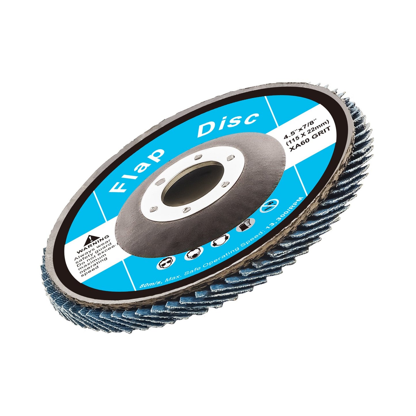 VEVOR Flap Discs 4-1/2 x 7/8 Sanding Disc for Angle Grinder 60 Grit 10 Packs