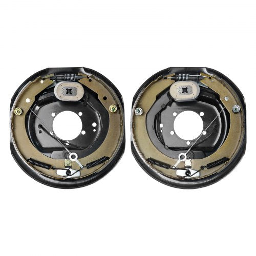 Electric Trailer Brake Assembly, 12' x 2', 1 Pair Self-Adjusting Electric Brakes Kit for 7000 lbs Axle, 5-Hole Mounting, Backing Plates for Braking System Part Replacement (1 Right + 1 Left)