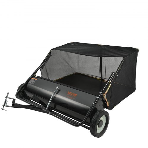 Lawn Sweeper Tow Behind Leaf Yard Collector 42.5 25 Cu. Ft. Adjustable