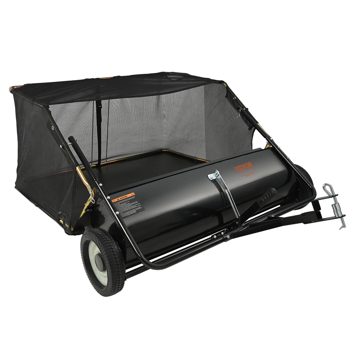 Lawn Sweeper Tow Behind Leaf Yard Collector 42.5 25 Cu. Ft. Adjustable