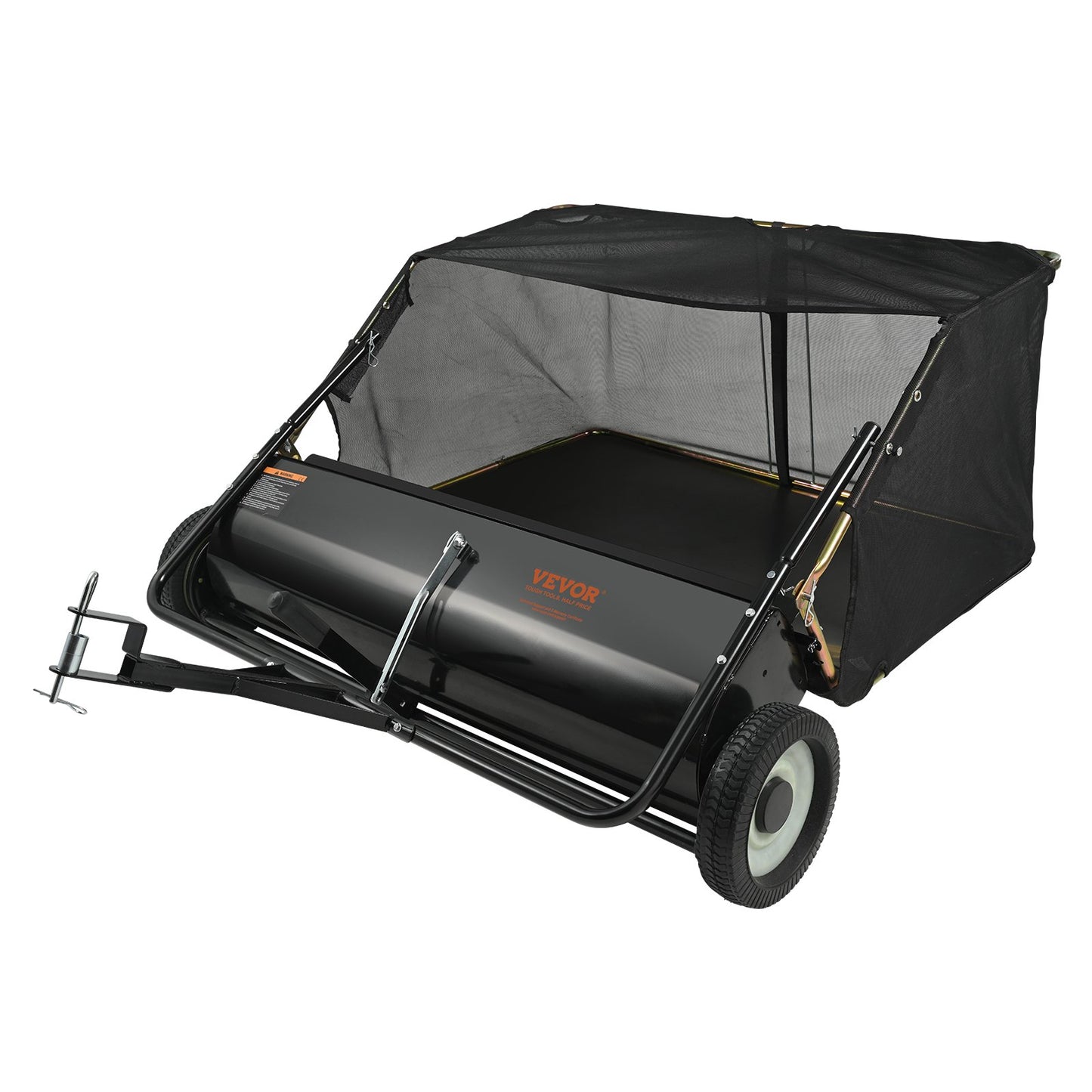 Lawn Sweeper Tow Behind Leaf Yard Collector 42.5 25 Cu. Ft. Adjustable