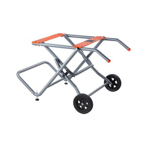 Portable Table Saw Stand, 350 lbs Load Capacity, Rolling Foldable Table Saw Table with 8 Inches Rubber Wheels, Heavy Duty Construction, Easy Storage, Universal for Most Brands of Table Saws