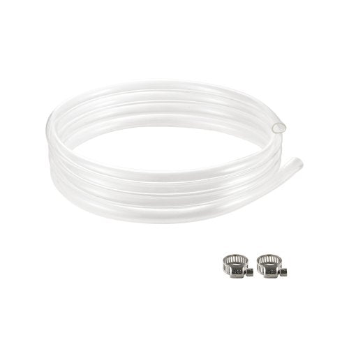 Clear Vinyl Tubing, 1/2' ID x 5/8' OD, 10FT Plastic PVC Tubing, Flexible and Cuttable Clear Hose, 1/16 in Wall Thickness, High-strength PVC Material for Aquarium Irrigation Swimming Pool Lab