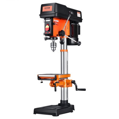 12 in Benchtop Drill Press, 5 Amp 120V, Variable Speed Cast Iron Bench Drill Press, 12 in Swing Distance 0-45¡ã Tiltling Worktable with Laser Work Light, Tabletop Drilling Machine for Wood Metal