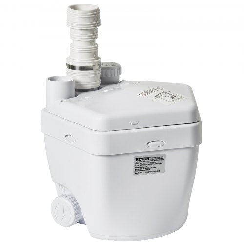 Utility Sink Pump, 1/3 HP, 120-Volt, 1750 GPH Flow, 18 ft Head, Under-Sink Sump Pump System with Copper Wire Motor, Heavy-Duty Utility/Laundry Sink Pump, Drain Pump with 1-1/2' Outlet, White