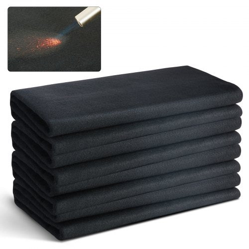 Carbon Felt Welding Blanket 4 Pack, 37' x 36' Flame Retardant Welding Blanket, Up To 1800¡ãF Heat Resistant Blanket Set, Cuttable Carbon Fiber Fire Retardant Insulation Welding Mat Pad