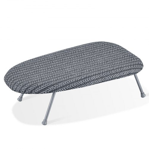 Tabletop Ironing Board 23.4 x 14.4, Small Iron Board with Heat Resistant Cover and 100% Cotton Cover, Mini Ironing Board with 7mm Thickened Needle Cotton Layer for Small Spaces, Travel Use