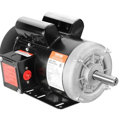 2HP Electric Motor 1725 rpm, AC 115V/230V, 143/5T Frame, Air Compressor Motor Single Phase, 7/8' Keyed Shaft, CW/CCW Rotation for Agricultural Machinery and General Equipment