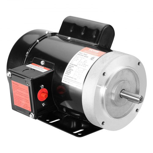 1HP Electric Motor 1725 rpm, AC 115V/230V, 56C Frame, Air Compressor Motor Single Phase, 5/8' Keyed Shaft, CW/CCW Rotation for Agricultural Machinery and General Equipment