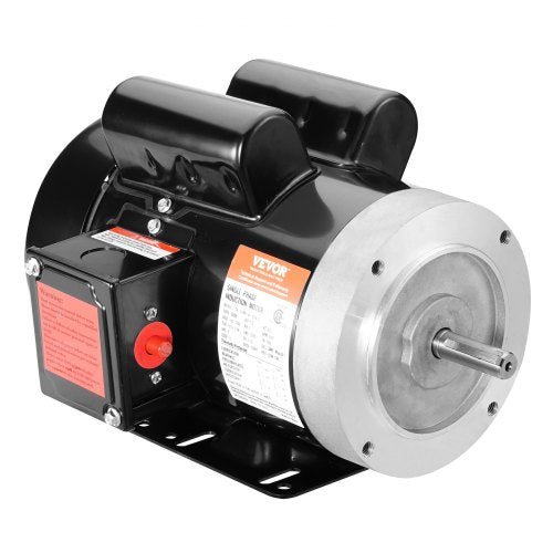 1.5HP Electric Motor 1725 rpm, AC 115V/230V, 56C Frame, Air Compressor Motor Single Phase, 5/8' Keyed Shaft, CW/CCW Rotation for Agricultural Machinery and General Equipment