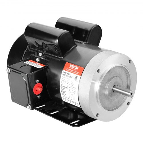 2HP Electric Motor 1725 rpm, AC 115V/230V, 56C Frame, Air Compressor Motor Single Phase, 5/8' Keyed Shaft, CW/CCW Rotation for Agricultural Machinery and General Equipment
