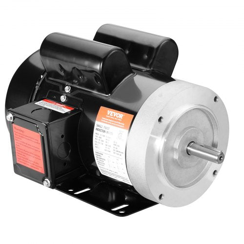 1.5HP Electric Motor 3450 rpm, AC 115V/230V, 56C Frame, Air Compressor Motor Single Phase, 5/8' Keyed Shaft, CW/CCW Rotation for Agricultural Machinery and General Equipment