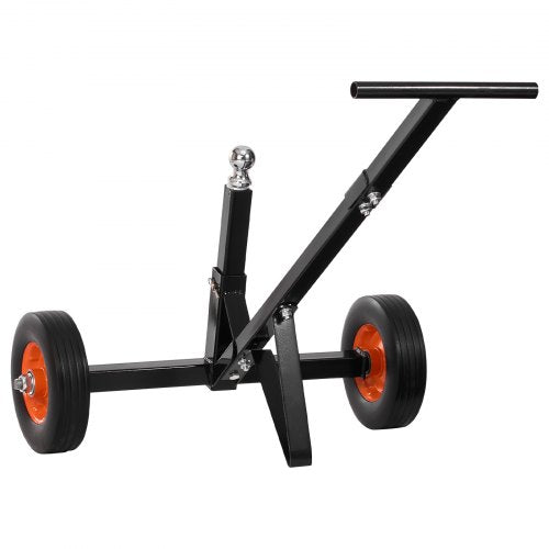 Heavy-Duty Trailer Dolly, 600lbs Tongue Weight Capacity, Carbon Steel Trailer Mover with 1-7/8 in Hitch Ball and 10 in Solid Tires, Portable Tow Dolly for Moving Car RV Boat Trailer