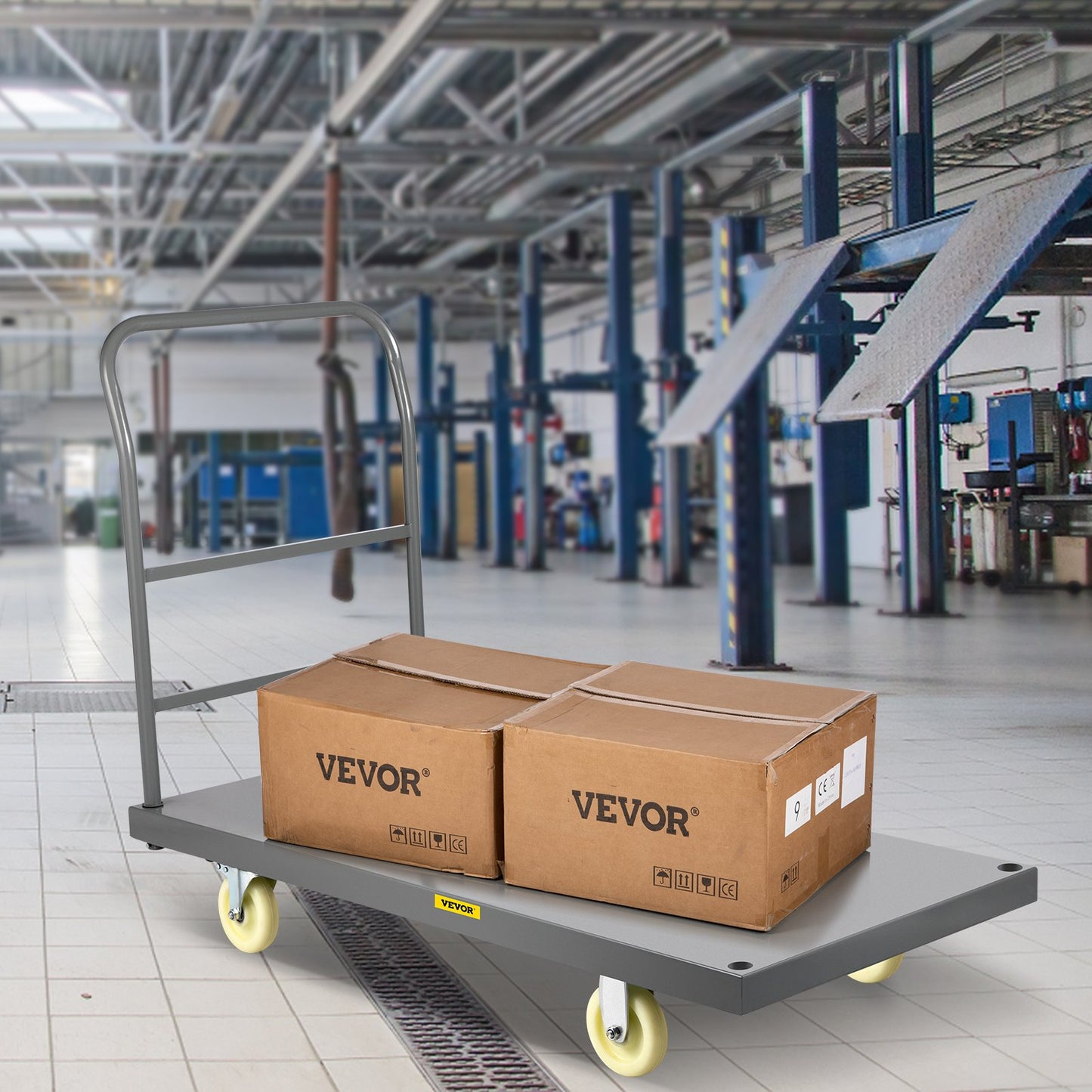 VEVOR Platform Truck 2000 lbs Capacity 47 x 24 x 32 Flatbed Cart Hand Truck