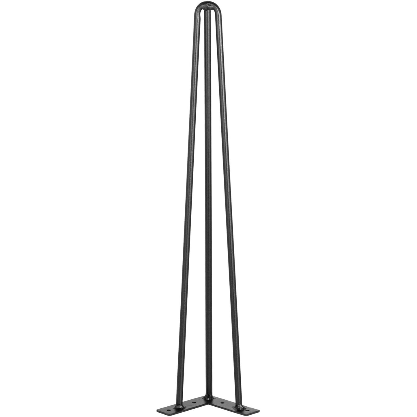 VEVOR Hairpin Table Legs 16 Black Set of 4 Desk Legs 880lbs Load Capacity (Each 220lbs) Hairpin Desk Legs 3 Rods for Bench Desk Dining End Table Chairs Carbon Steel DIY Heavy Duty Furniture Legs