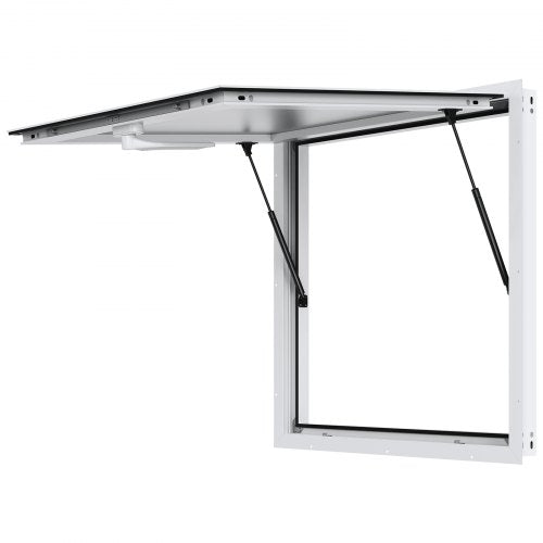 Concession Window for Food Truck, 36'x36' Aluminum Alloy Food Truck Service Window, Up to 85 Degrees Stand Serving Window with Awning Door & Drag Hook,  for Food Trucks Concession Trailers