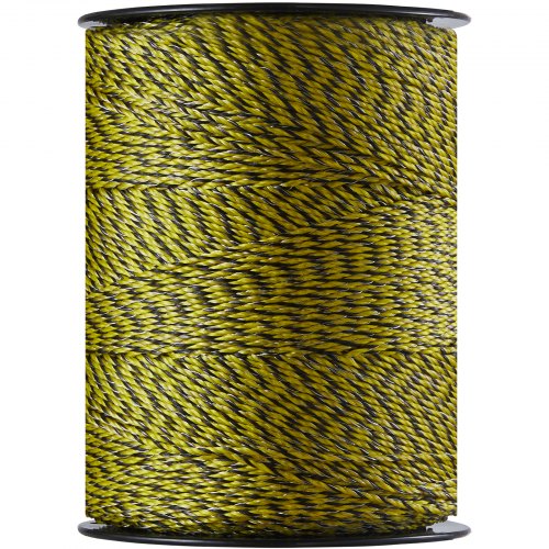 Electric Fence Wire, 3366Ft 1026M Portable Polywire, 1/8' Diameter 6 Stainless Steel Strands for Reliable Conductivity and UV, Rust Resistance, Fencing Rope Line for Horse, Cattle, Livestock