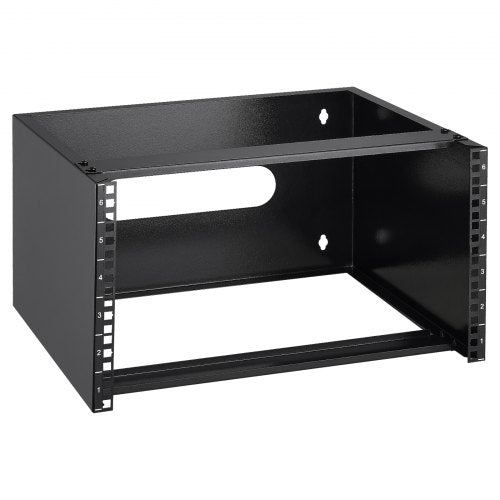 6U Wall Mount Network Rack, 14 in/355.6 mm Depth, 50 lbs/22.68 kg Max Weight Capacity Wall Mount Server Rack with Cage Nuts, 19'/482.6 mm for Shallow Server IT Equipment and Network Switches