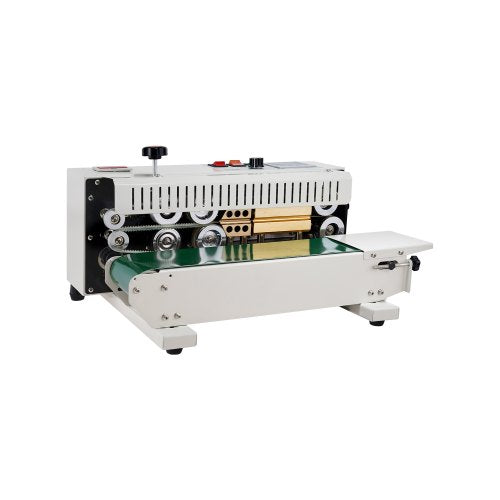 Continuous Bag Band Sealing Machine, 0.24-0.47 in/6-12 mm Seal Width, Horizontal Band Sealer Machine with Digital Temperature Control, Bag Sealer for 0.02-0.8 mm Plastic Bags with Count Function
