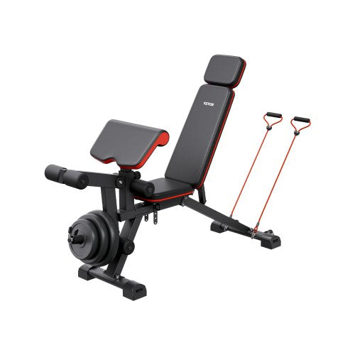 Weight Bench, 800lbs Adjustable Weight Bench Press for Full Body Workout, Exercise Sit up Bench for Home Gym Strength Training, Flat Bench with with Leg Extension, Preacher Pad, Fast Adjustment