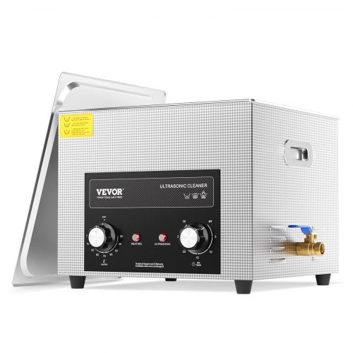 15L Ultrasonic Cleaner with Heater Timer & Basket, Professional Digital Sonic Cavitation Machine, 360W Cleaning Machine for Lab Tools, Metal Parts, Carburetor, Brass, Auto Parts, Engine Parts
