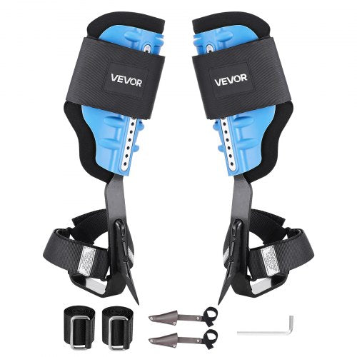 Tree Climbing Spikes, Height-Adjustable Tree Climbing Gear with Straps & Padding Cushion, 350 lbs Load Capacity, Heavy Duty Steel Climb Spurs Arborist Equipment for Fruit Picking Hunting