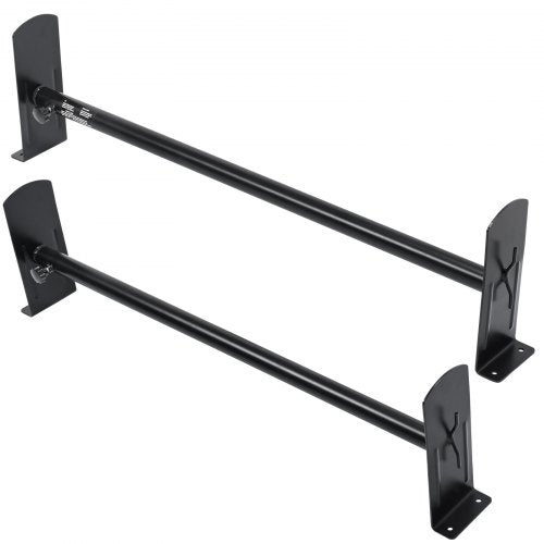 Van Roof Ladder Rack, 2 Bars Alloy Steel Roof Racks, 500 LBS Capacity Roof Rack, Adjustable Length 35.8'-52.4', Van Ladder Rack Compatible with Chevrolet Express, GMC Savana, etc, Drilling Mount