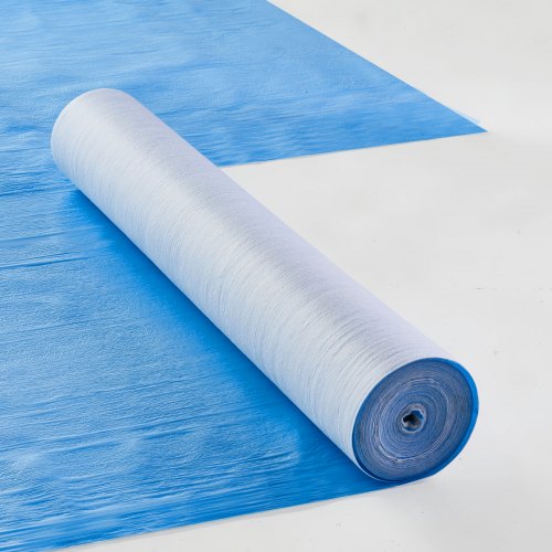 Carpet Protection Film, 40' x 84' Floor and Surface Shield, Easy to Cut Simple Installation, Fiber Fabric Car Mat Protection Film Roll for Construction & Renovation,Blue
