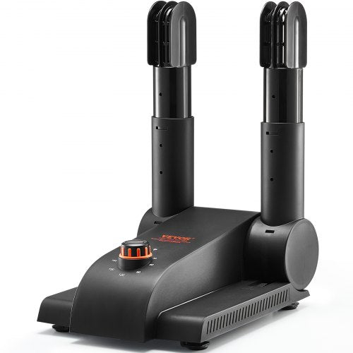 VEVOR 180¡ã Foldable 2-Tube Shoe Dryer Boot Dryer with Heat Blower Black & Orange,Ultra Silent, Quick Drying for Work Boots, Ski Boots, Sneakers, Gloves, Hats, Helmets