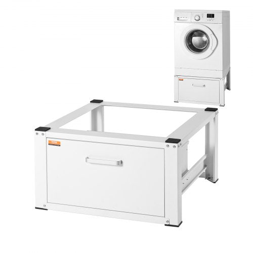 Laundry Pedestal 27' Wide 14.4' Height, Washer And Dryer Base Stand Platform Universal Fit 660lbs Capacity, Heavy Duty Multi-Functional Base for Washing Machine with Drawer & Rich Accessories