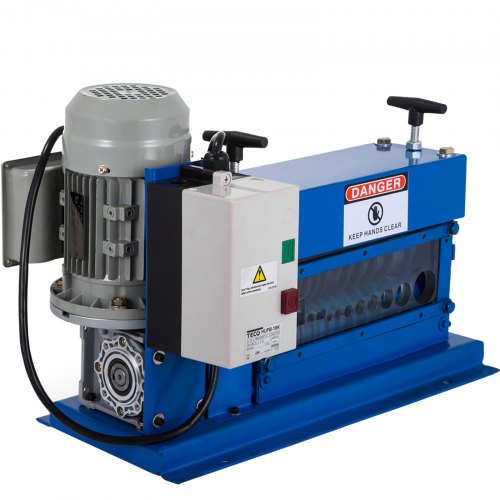 Portable Wire Stripper, 18 AWG to 1' OD, 11 Channels, 10 Blades, Electric Machine for Efficient Copper Recycling, Speeds Up to 75ft/min
