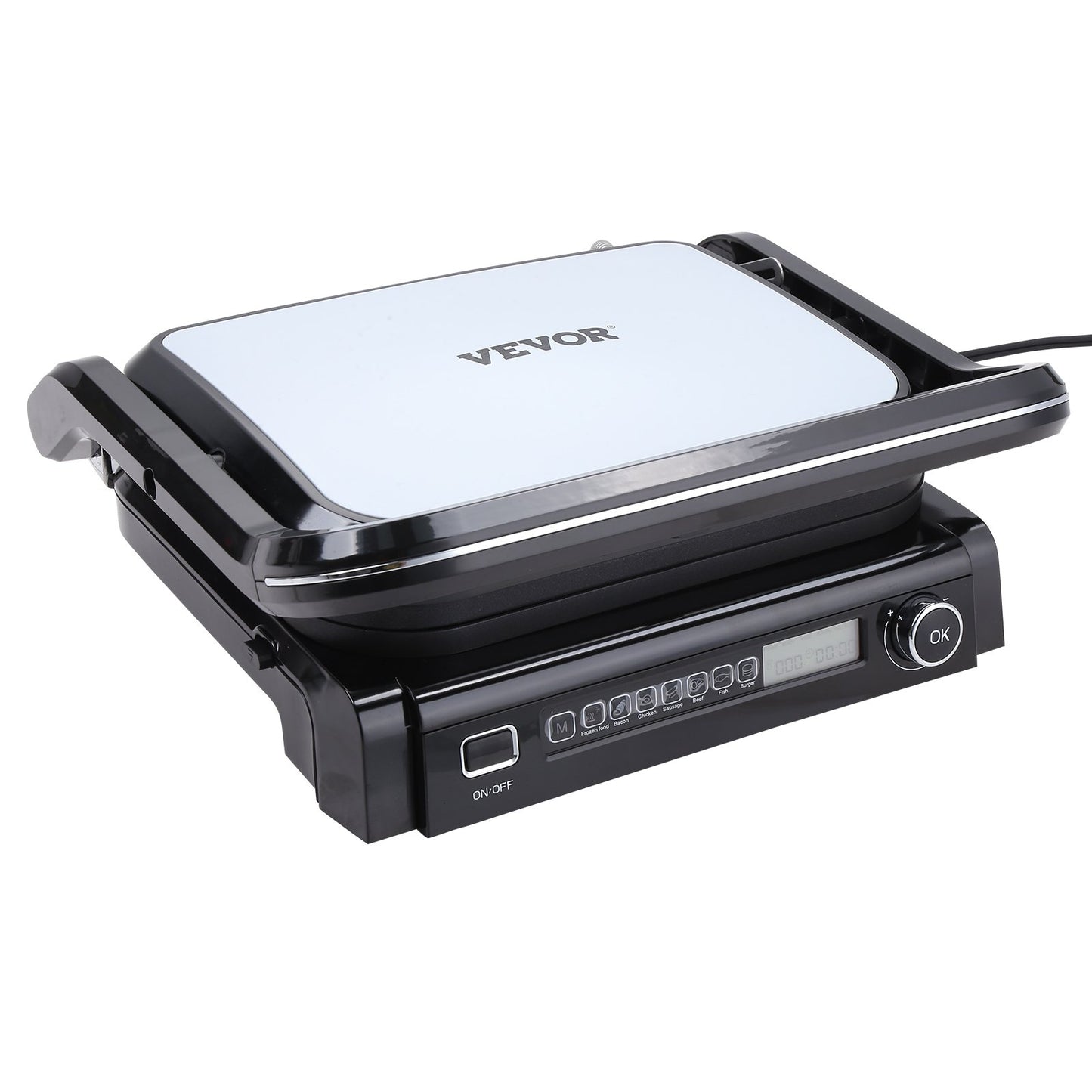 VEVOR 7 IN 1 Commercial Electric Griddle, 14.4 1800W Indoor Countertop Grill, Stainless Steel Restaurant Teppanyaki Grill with Non Stick Iron Cooking Plate, 0-446¨H Adjustable Temp Control 110V
