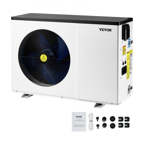 Electric Pool Heat Pump, 35830 BTU, Pool Heaters for 6605-13209GAL Above and In Ground Pools, Low Noise, Heating and Cooling Highly Efficient & Energy-Saving Pool Water Heater AC208-230V 60Hz