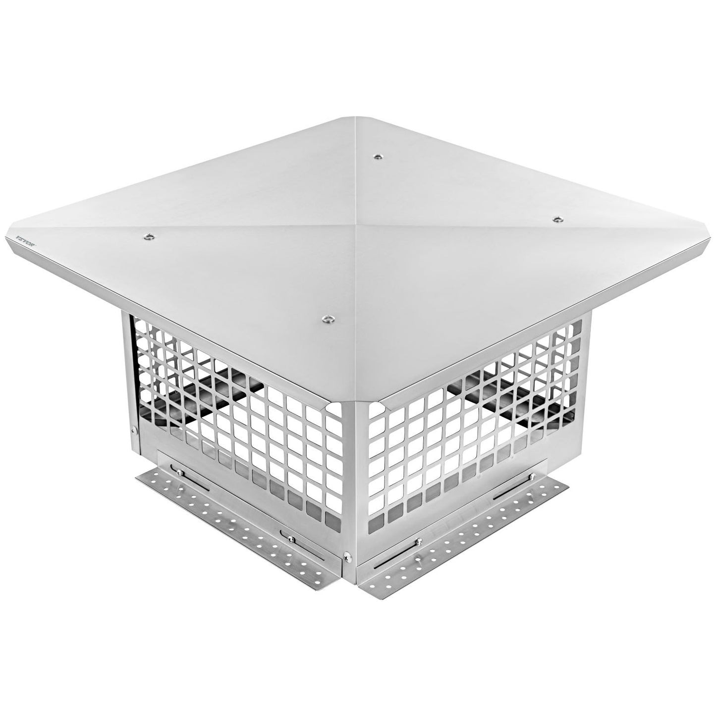 VEVOR Chimney Cap, 13 x 13 Flue Caps, 304 Stainless Steel Fireplace Chimney Cover, Adjustable Metal Spark Arrestor with Bolts Screws, Mesh Chimney Flue Cover for Outside Existing Clay Flue Tile
