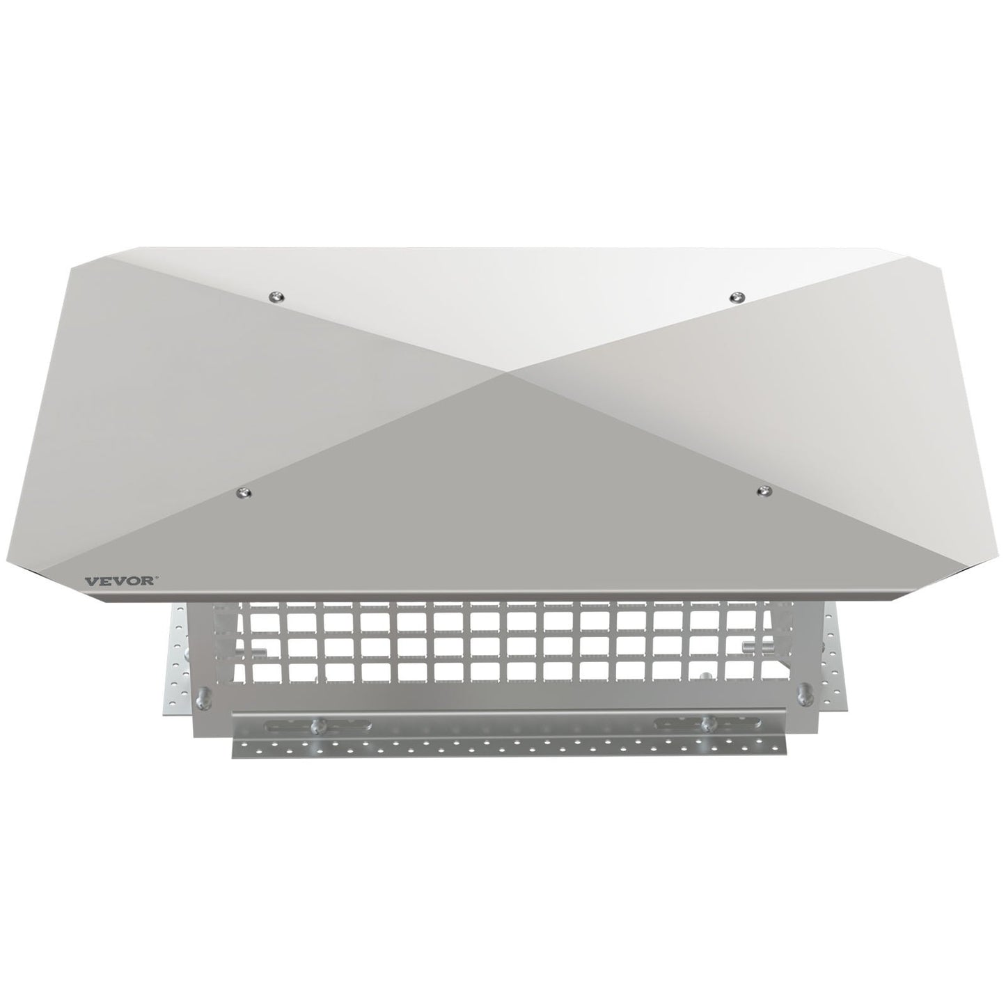 VEVOR Chimney Cap, 17 x 21 Flue Caps, 304 Stainless Steel Fireplace Chimney Cover, Adjustable Metal Spark Arrestor with Bolts Screws, Mesh Chimney Flue Cover for Outside Existing Clay Flue Tile