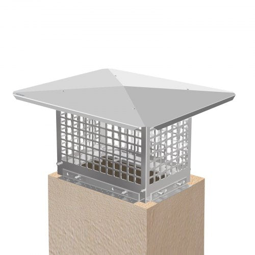 VEVOR Chimney Cap, 8 x 13 Flue Caps, 304 Stainless Steel Fireplace Chimney Cover, Adjustable Metal Spark Arrestor with Bolts Screws, Mesh Chimney Flue Cover for Outside Existing Clay Flue Tile